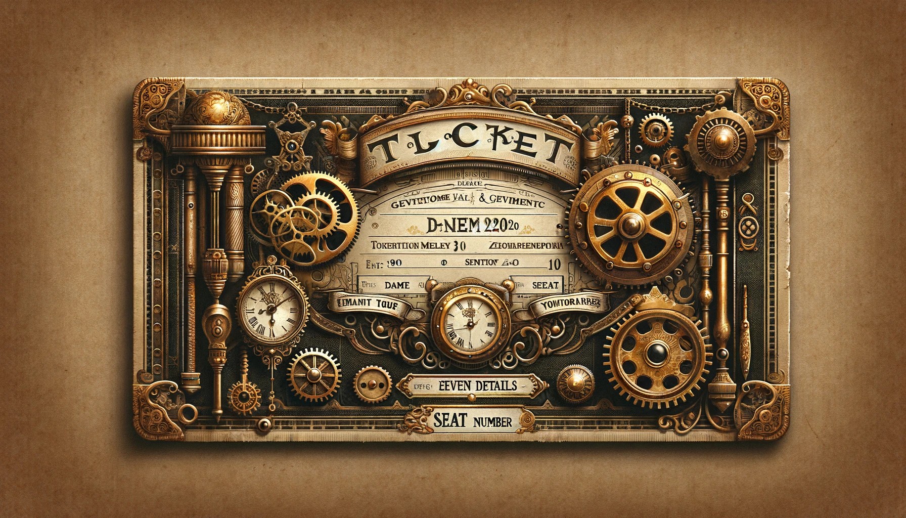 Steampunk Elegance: Event Ticket