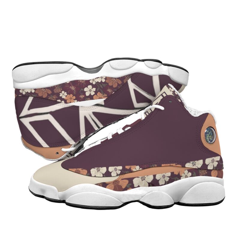 Bring a touch of elegance to your kicks with the Blooming Ember Floral High-Top Sneakers. Crafted for comfort and style, these high-tops boast a charming floral design on a rich maroon background, making them the ideal choice for those who want to stand out while staying active.