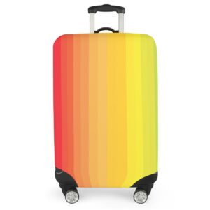 Freak Flag Rainbow All-Over Print Luggage Cover with adjustable belt, featuring vibrant rainbow gradient and quirky black sheep unicorn design