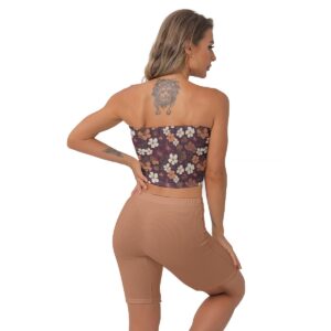 A lightweight floral bandeau top from the Blooming Ember Collection, perfect for chic, casual outfits.