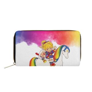 Rainbow Rider Mini Purse featuring a colorful unicorn and character design with a vibrant watercolor background.