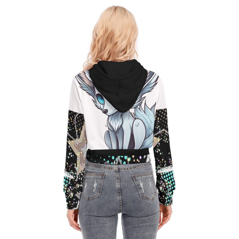 Take your wardrobe to the stars with the Star Fox Cropped Hoodie. Its eye-catching design and flattering cropped cut make it a must-have for fashion-forward trendsetters. Perfect for casual outings, workouts, or lounging, this hoodie combines comfort with bold style.