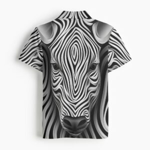 Step into the spotlight with the Zebra Mirage Polo Shirt, a bold and daring fashion piece that combines the elegance of black-and-white design with the untamed spirit of the wild. Perfect for those who crave individuality, this polo shirt is a must-have for your wardrobe.