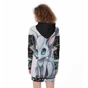 The Star Fox Women’s Long Hoodie Dress offers the perfect mix of comfort, style, and celestial charm. Featuring a cosmic fox print and starry accents, this long hoodie is a versatile must-have for fashion-forward individuals.