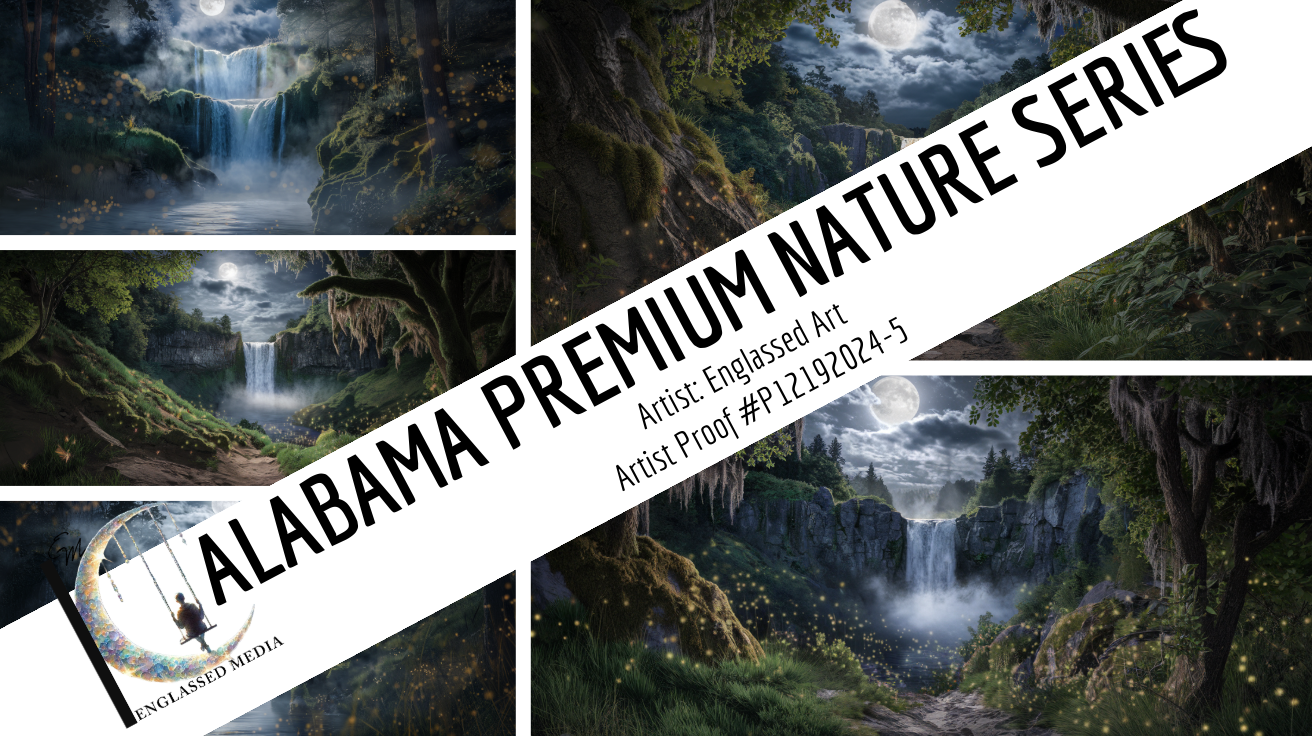 Alabama Premium Nature Series – Updated Batch 5: Moonlit Magic at Noccalula Falls