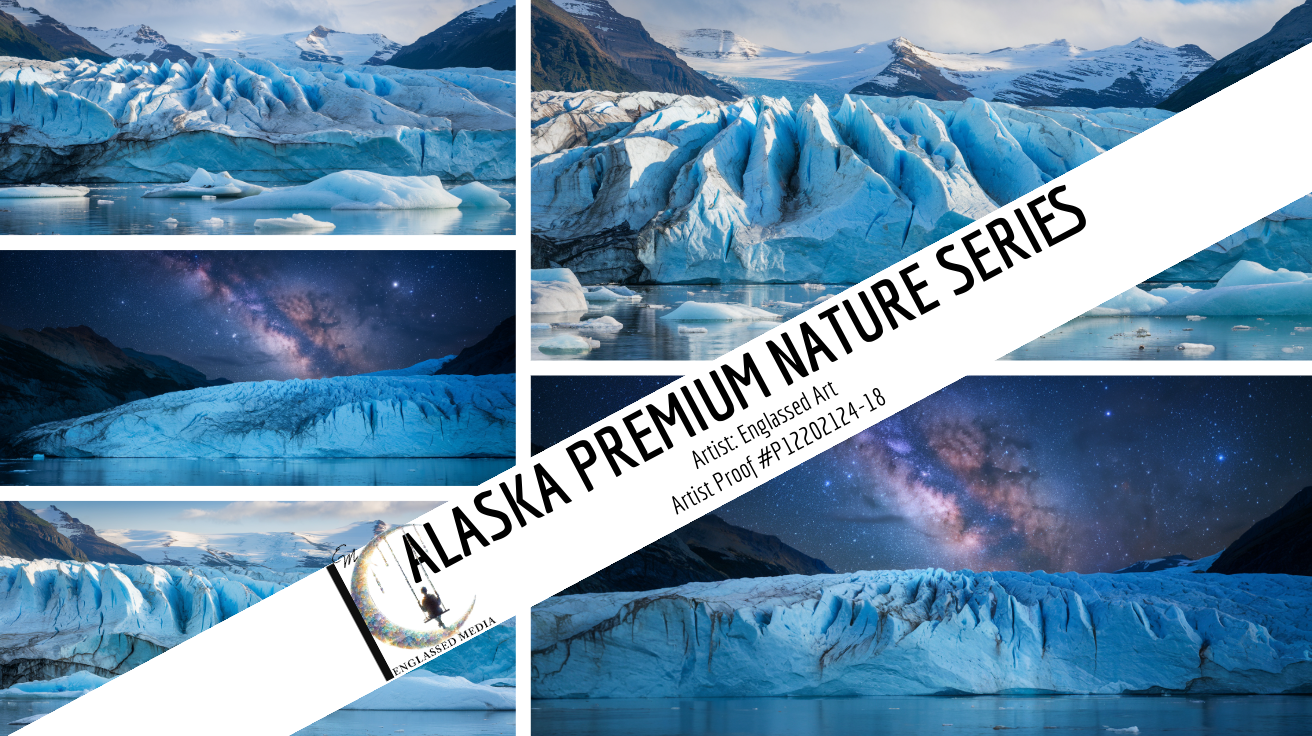 Alaska Premium Nature Series: Celestial and Golden Glaciers