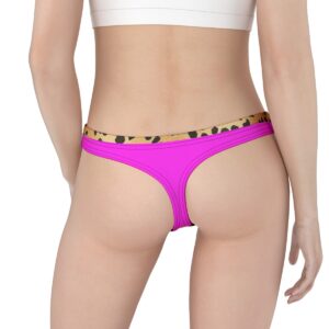 Get playful with the Leopard Luxe Thong Underwear. This unique design combines vibrant animal print with a bold pop of pink, making it the ultimate choice for adventurous spirits. Comfortable, chic, and unapologetically fierce.