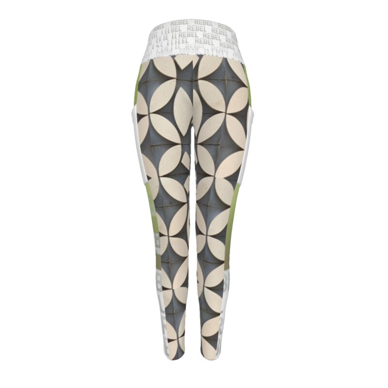 Elevate your athleisure game with the Rebel Pulse Patterned Leggings from the iconic Rebel Pulse collection. The striking geometric design combined with vibrant "REBEL" branding creates the perfect blend of fashion and function. These leggings deliver all-day comfort and a fierce look to match your active lifestyle.