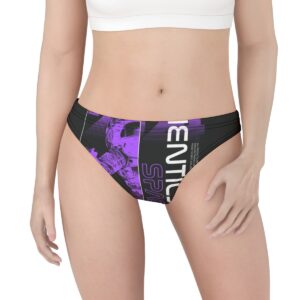 Reach for the stars with the Authentic Space Thong Underwear. Designed with vibrant purple graphics and bold typography, this thong combines cosmic inspiration with all-day comfort. Ideal for dreamers and trendsetters alike.