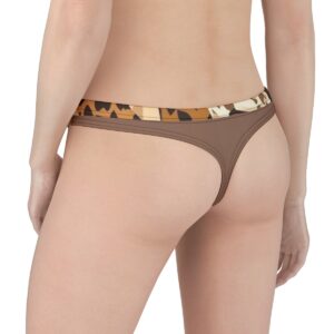 Elevate your lingerie game with the Savannah Chic Thong Underwear. Its wild animal print patchwork and sophisticated earthy palette create a look that’s bold yet refined. Designed with a seamless fit, this thong delivers on both style and comfort.