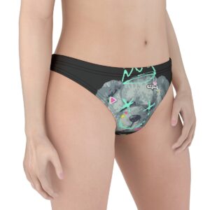 Make a statement with the Graffiti Bear Thong Underwear. Combining a playful bear design with neon graffiti-inspired accents, this thong is both fun and fierce. Comfortable and stylish, it’s perfect for showing off your artistic edge.