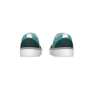 Overhead view of teal gradient slip-on shoes, part of the Vivid Blooms collection for women, offering bold tones and everyday comfort.