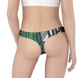 Empower your style with the Never Give Up Thong Underwear. The bold, motivational lettering paired with a chic black and green design makes this thong the perfect choice for those who live life with determination. Comfortable and stylish, it’s a wardrobe essential for confident go-getters.