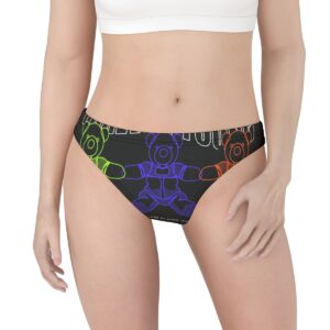 Stay playful and youthful with the Neon Teddy Forever Young Thong Underwear. Highlighting a lineup of neon teddy bears on the front and "Forever Young" text on the back, this thong blends comfort and personality seamlessly. Perfect for those who love bold, vibrant styles.