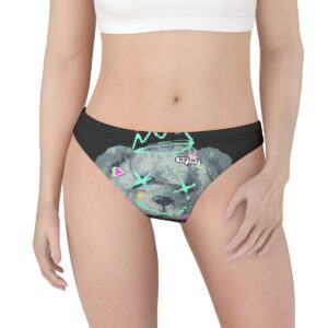 Make a statement with the Graffiti Bear Thong Underwear. Combining a playful bear design with neon graffiti-inspired accents, this thong is both fun and fierce. Comfortable and stylish, it’s perfect for showing off your artistic edge.