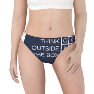 Challenge the ordinary with the Think Outside the Box Thong Underwear. Designed for bold thinkers, this thong combines a motivational design with everyday practicality. Lightweight, stylish, and uniquely empowering, it's a standout addition to your lingerie collection.