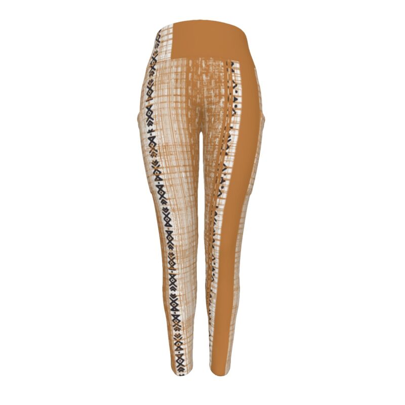 Add a rustic charm to your activewear collection with the Earth Tones Tribal Leggings. The fusion of textured earth tones and detailed tribal designs exudes sophistication with a boho edge. Designed for ultimate comfort and support, these leggings are perfect for gym sessions, cozy lounging, or pairing with a chic tunic for a stylish day out.