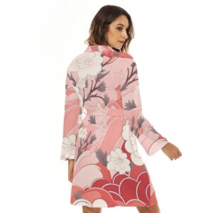 Feel effortlessly chic with this Pink Floral Lounge Robe. Its flowing design and gentle floral print bring a sense of tranquility and style to your relaxed moments. A must-have for women who love combining beauty and comfort!