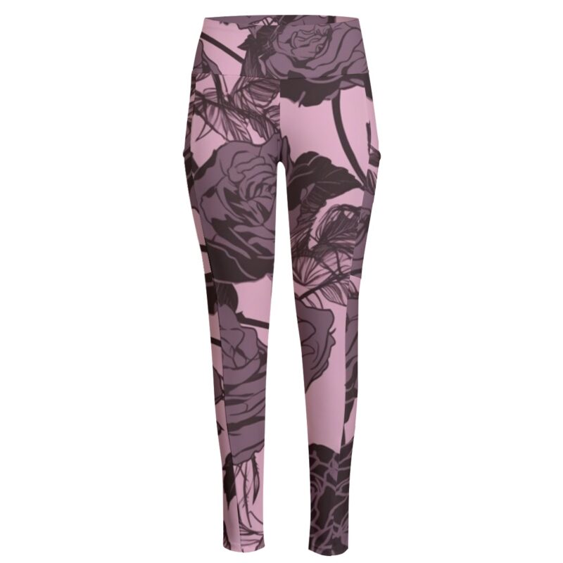 Bloom with beauty in the Blush Bloom High-Waisted Leggings. Featuring a romantic floral design, these leggings offer a soft yet striking look, perfect for elevating your wardrobe.