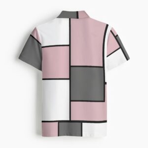 The Gridline Dreams Pink & White Polo Shirt is a standout piece from the Gridline Dreams collection. Its elegant geometric grid design paired with pastel hues brings a modern touch to any outfit. Soft, breathable fabric ensures comfort for every occasion.