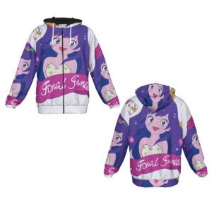 Blast off into style with the AstroGirl Galaxy Zip-Up Hoodie! Bright, playful, and packed with personality, this hoodie showcases a vivid anime design that captures the wonder of space and fun. Whether you’re lounging at home or making a statement on the go, AstroGirl is here to light up your wardrobe.