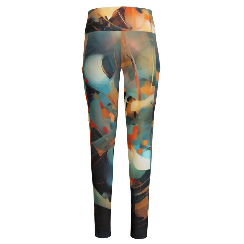 Unleash your inner artist with the Vivid Motion Abstract Leggings, featuring a striking mix of vibrant tones and sweeping forms. Whether you're hitting the gym or out on the town, these leggings offer a perfect balance of comfort and high-impact style.