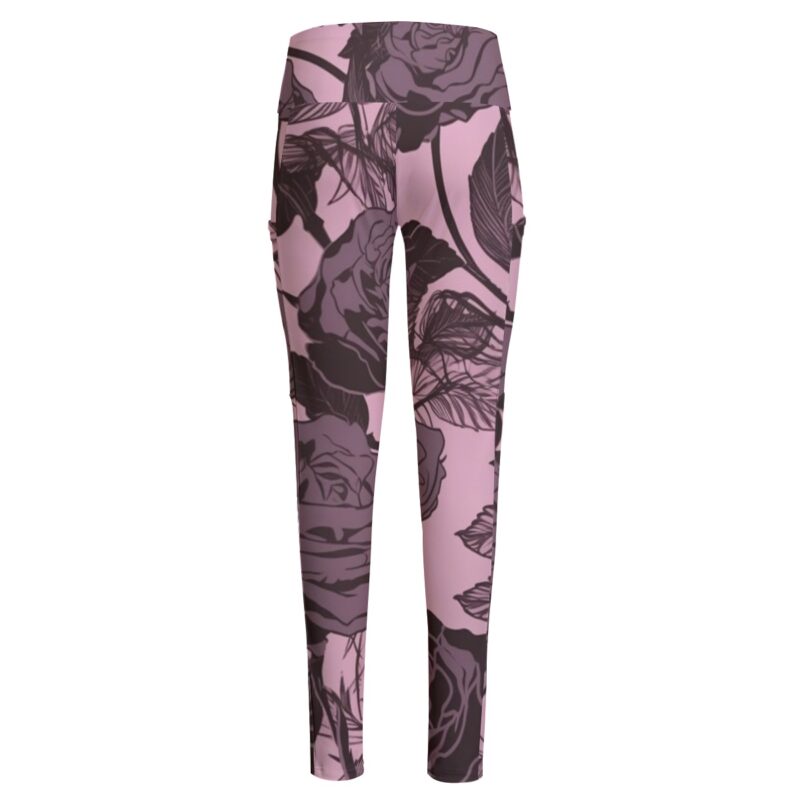 Bloom with beauty in the Blush Bloom High-Waisted Leggings. Featuring a romantic floral design, these leggings offer a soft yet striking look, perfect for elevating your wardrobe.