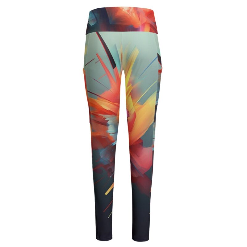 Ignite your wardrobe with the Fiery Spectrum Leggings, a bold blend of warm and cool hues in an artistic design. These leggings deliver a perfect combination of style and comfort, ideal for yoga, gym sessions, or adding a burst of color to your everyday look.