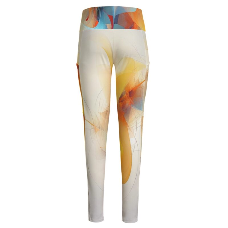 Step into a world of abstract artistry with the Golden Glow Abstract Leggings. Their radiant palette of warm and cool tones creates a stunning visual flow, ideal for making a chic statement during workouts or casual wear. Designed for maximum comfort and style.