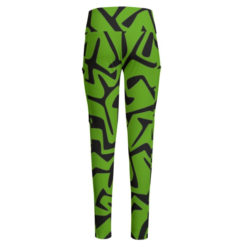 Stand out with the striking Electric Green Abstract Pattern Leggings. Designed for comfort and style, these leggings boast a bold green geometric print that’s sure to turn heads wherever you go.