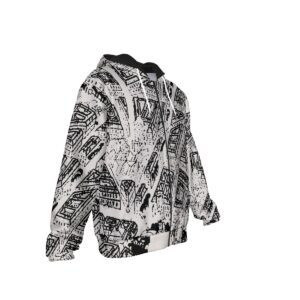 Celebrate the beauty of cityscapes with the Urban Sketch Heavy Fleece Zip Hoodie. Designed with intricate black urban illustrations on white fabric, this hoodie offers a modern and artistic vibe. The cozy heavy fleece ensures you stay warm while turning heads.