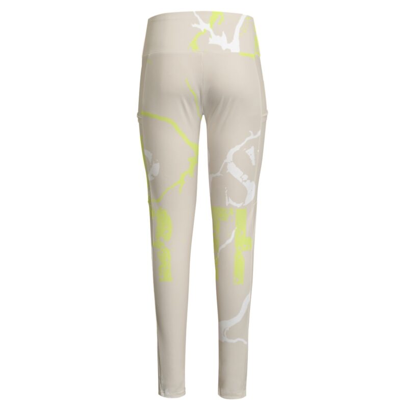 Strike a balance between calm and bold with the Neutral Lightning High-Waisted Leggings. The soft beige tones, contrasted by neon yellow lightning patterns, make these leggings a versatile yet eye-catching addition to your wardrobe.