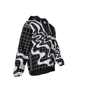 Break away from the ordinary with the Monochrome Gridflow Hoodie, designed for those who love a statement piece. The intricate grid and abstract white patterns create a futuristic aesthetic, while the soft, breathable fabric ensures all-day comfort. Turn heads wherever you go with this sleek and modern design.