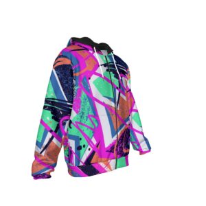 Add an explosion of color to your wardrobe with the Vibrant Graffiti Heavy Fleece Zip Hoodie. This graffiti-inspired masterpiece brings energy and vibrance to your everyday look while keeping you cozy with its warm, high-quality fleece fabric. Be bold. Be creative. Be you.