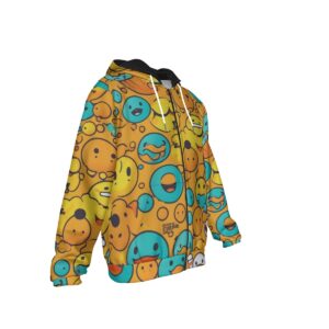 Stay snug and showcase your fun side with the Emoji Chaos Heavy Fleece Zip-Up Hoodie. Covered in quirky, colorful emojis, this hoodie is a must-have for anyone who loves standout streetwear. Its heavy fleece material ensures you stay warm without sacrificing style. Let your hoodie do the talking—no words needed!