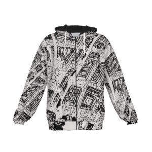 Celebrate the beauty of cityscapes with the Urban Sketch Heavy Fleece Zip Hoodie. Designed with intricate black urban illustrations on white fabric, this hoodie offers a modern and artistic vibe. The cozy heavy fleece ensures you stay warm while turning heads.