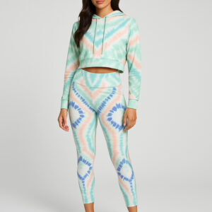 Bring a pop of color to your activewear with the Tie-Dye High-Waisted Leggings. Their eye-catching pastel tie-dye design is paired with a flattering high-waisted cut, making them the ultimate statement piece for yoga, running, or lounging.