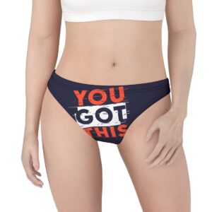 thong with bold orange and white distressed text that reads "YOU GOT THIS" for a motivational, sporty vibe.